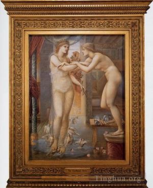 艺术家爱德华·伯恩·琼斯作品《皮格马利翁与形象,III,神性之火》