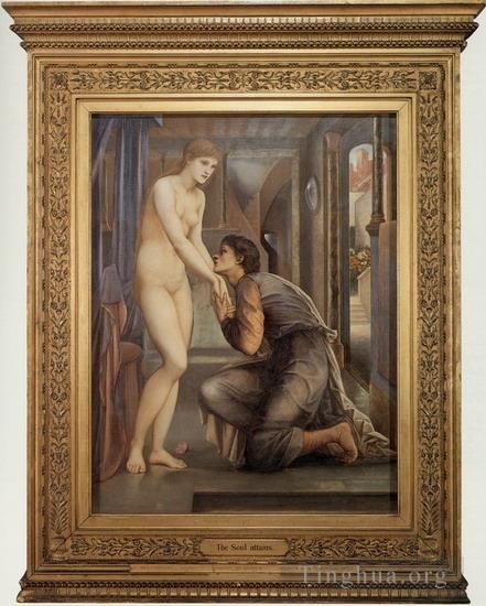 爱德华·伯恩·琼斯 的油画作品 -  《皮格马利翁与灵魂所获得的形象,IV》
