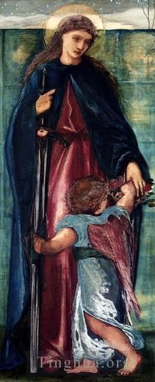 爱德华·伯恩·琼斯 的油画作品 -  《圣多萝西》