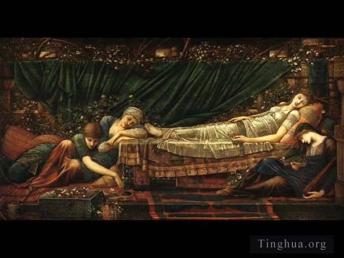 爱德华·伯恩·琼斯 的油画作品 -  《睡美人》