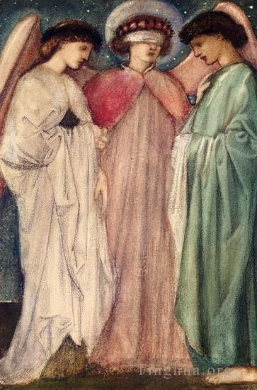 爱德华·伯恩·琼斯 的油画作品 -  《第一次婚姻》