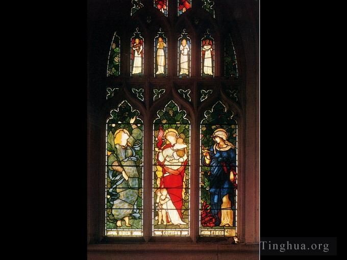 爱德华·伯恩·琼斯 的各类绘画作品 -  《牛津基督教会信仰希望与慈善机构》