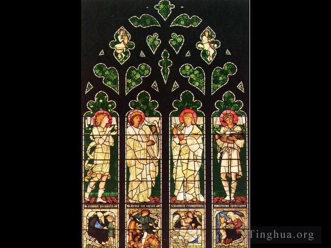 爱德华·伯恩·琼斯 的各类绘画作品 -  《牛津基督教会维纳纪念窗》