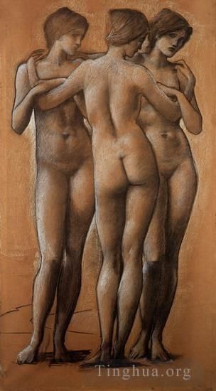爱德华·伯恩·琼斯 的各类绘画作品 -  《美惠三女神》