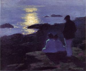 艺术家爱德华·亨利·波特哈斯特作品《夏日之夜》