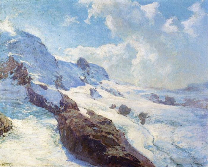 爱德华·亨利·波特哈斯特 的油画作品 -  《在云区域中》