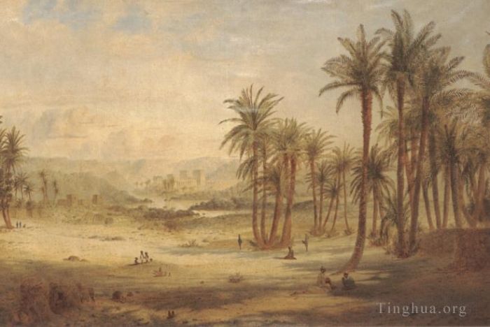 爱德华·李尔 的油画作品 -  《菲莱的景色》