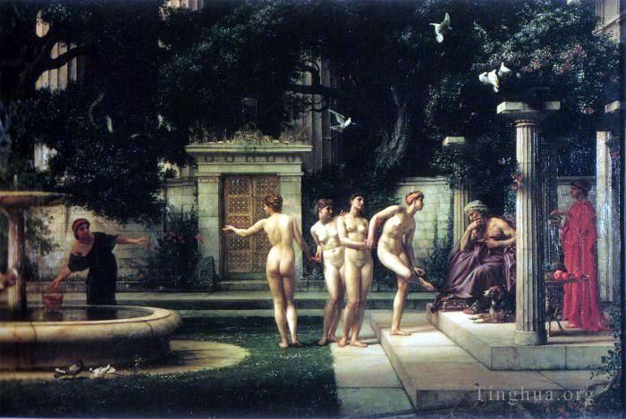 爱德华·波因特 的油画作品 -  《拜访埃斯克勒庇俄斯》