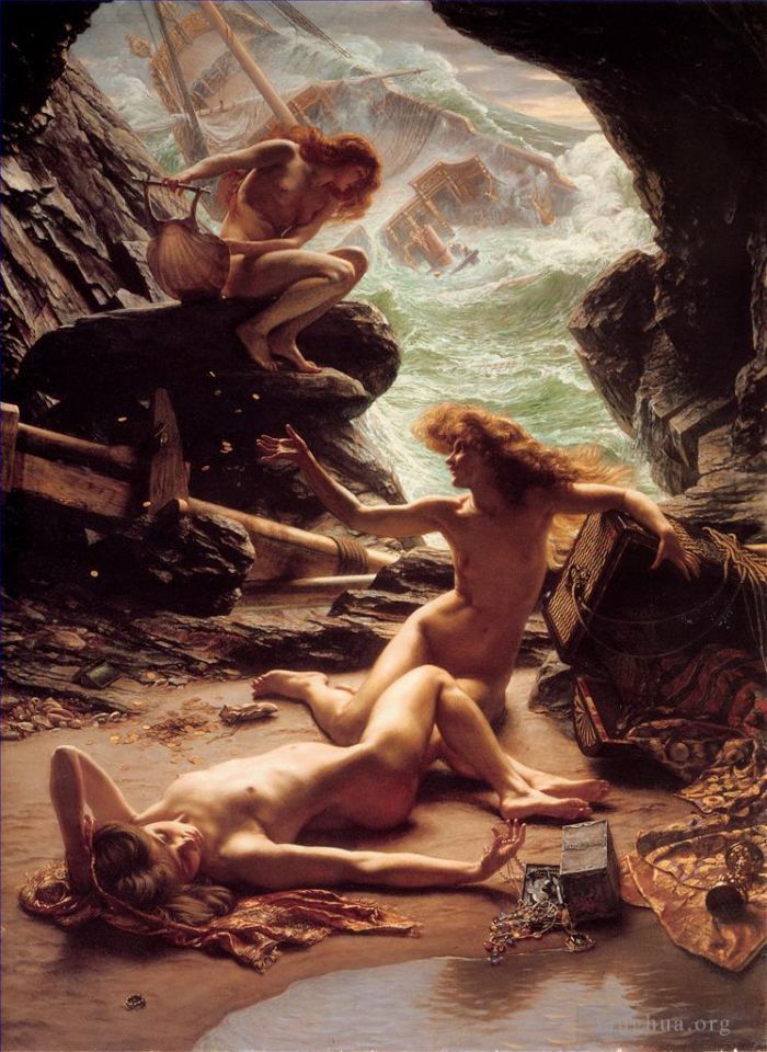 爱德华·波因特 的油画作品 -  《风暴仙女洞窟》
