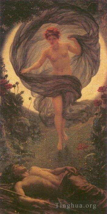 爱德华·波因特 的油画作品 -  《恩底弥翁的愿景》