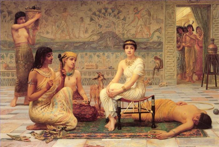 爱德文·朗 的油画作品 -  《热爱埃及劳动力流失》