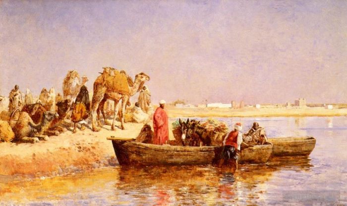 埃德温·洛尔·威克斯 的油画作品 -  《尼罗河沿岸》