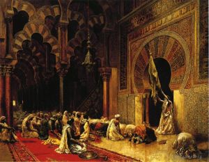 艺术家埃德温·洛尔·威克斯作品《科尔多瓦清真寺的内部》