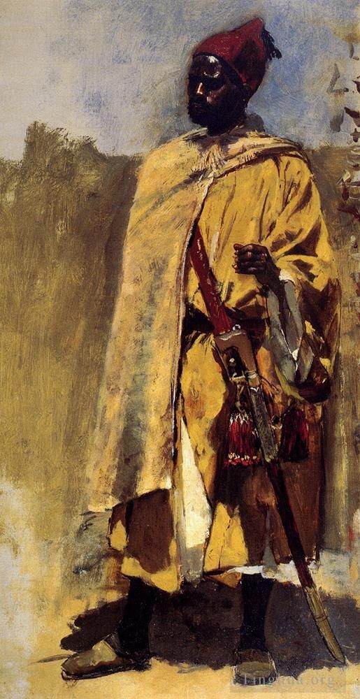 埃德温·洛尔·威克斯 的油画作品 -  《摩尔卫队》