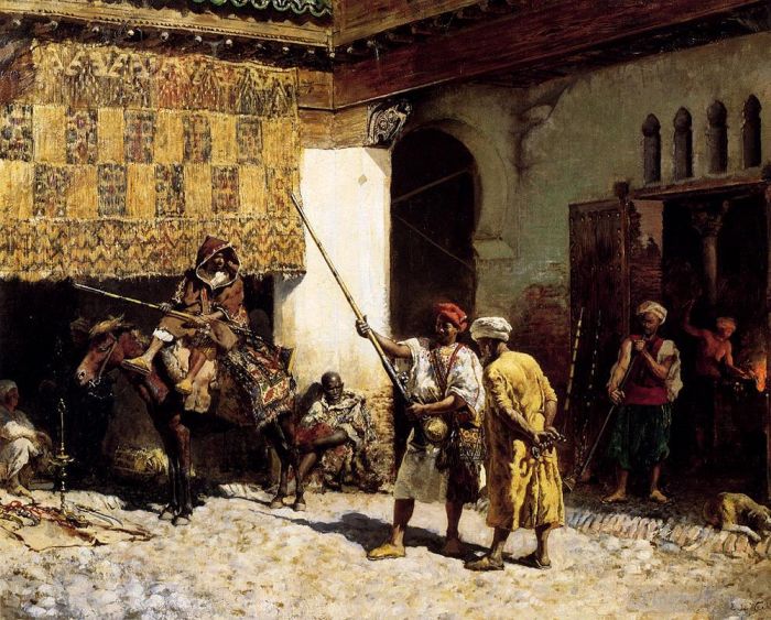 埃德温·洛尔·威克斯 的油画作品 -  《阿拉伯枪匠》