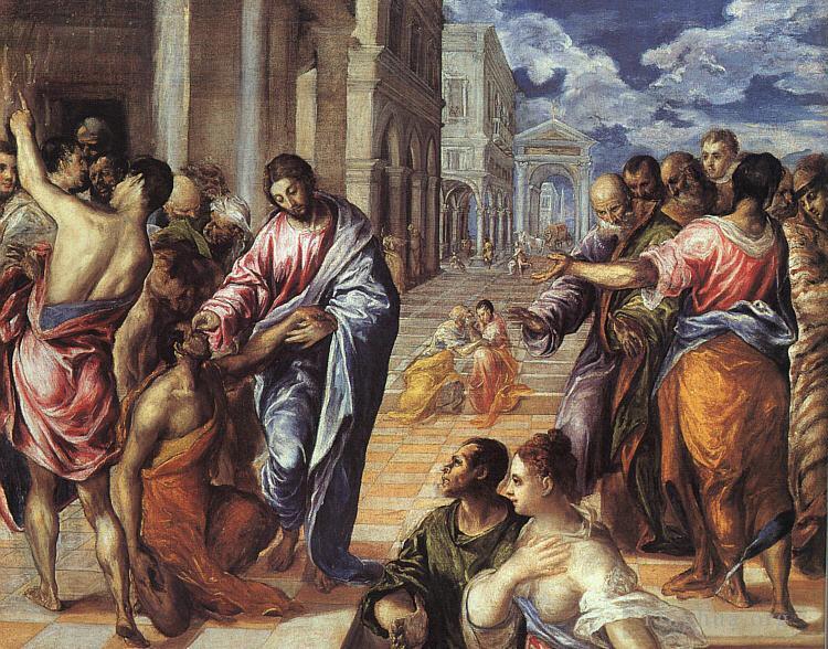 埃尔·格列柯作品《基督治愈盲人,157,西班牙语》