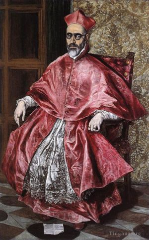 艺术家埃尔·格列柯作品《红衣主教的肖像》