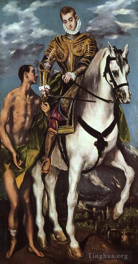 埃尔·格列柯 的油画作品 -  《圣马丁与乞丐》
