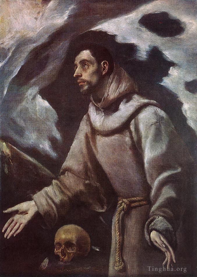 埃尔·格列柯 的油画作品 -  《圣弗朗西斯的狂喜,1580》