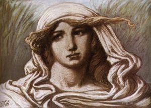 艺术家伊莱休·维德作品《少妇头像,1900》