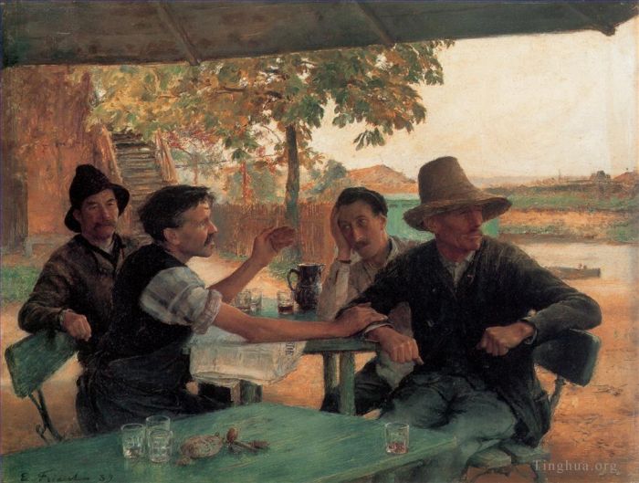 埃米尔·福里安特 的油画作品 -  《政治讨论》