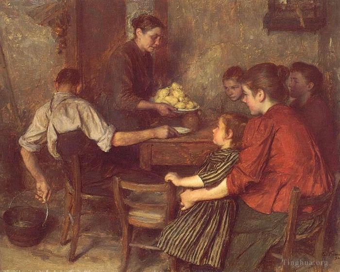 埃米尔·福里安特 的油画作品 -  《节俭的生活》