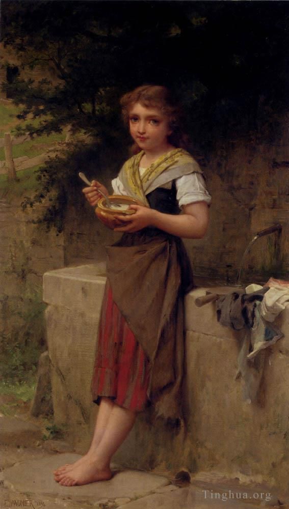 埃米尔·穆尼尔 的油画作品 -  《年轻的农民》