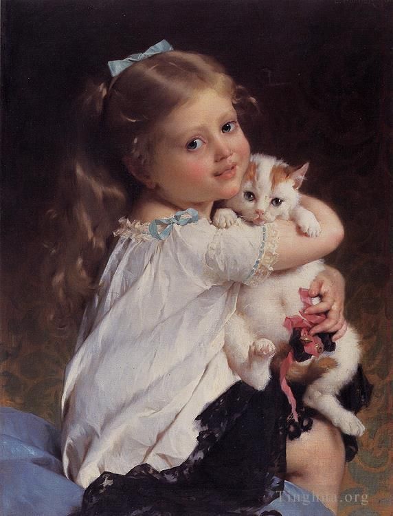埃米尔·穆尼尔 的油画作品 -  《她最好的朋友》