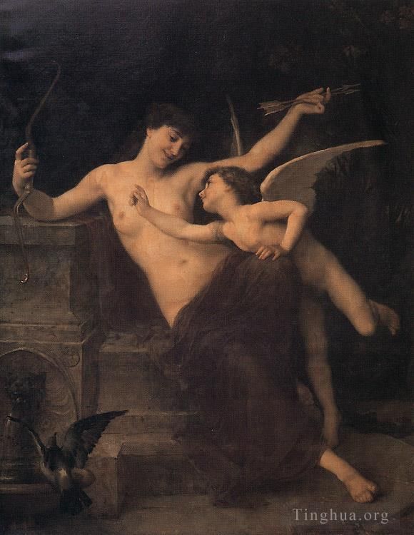 埃米尔·穆尼尔 的油画作品 -  《爱缴械裸体天使埃米尔穆尼尔》
