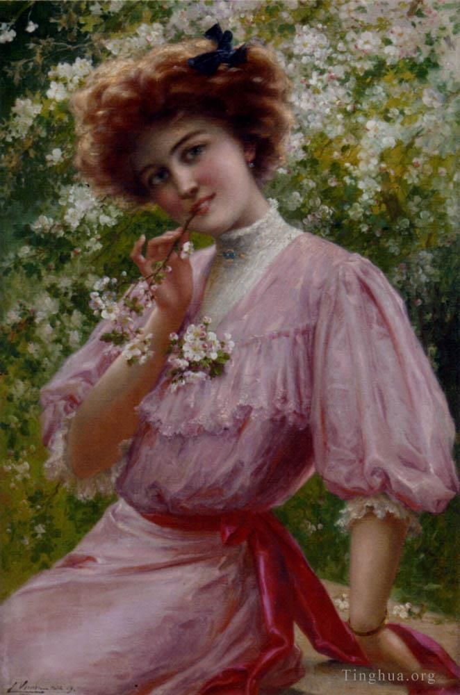 埃米尔·弗农 的油画作品 -  《粉红色的漂亮》