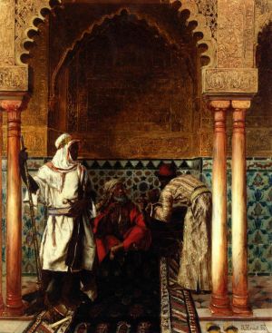 艺术家鲁道夫·恩斯特作品《鲁道夫·恩斯特·德韦斯,圣人,1886》