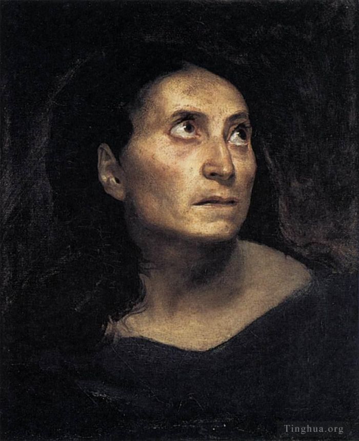 欧仁·德拉克罗瓦 的油画作品 -  《一个疯女人》