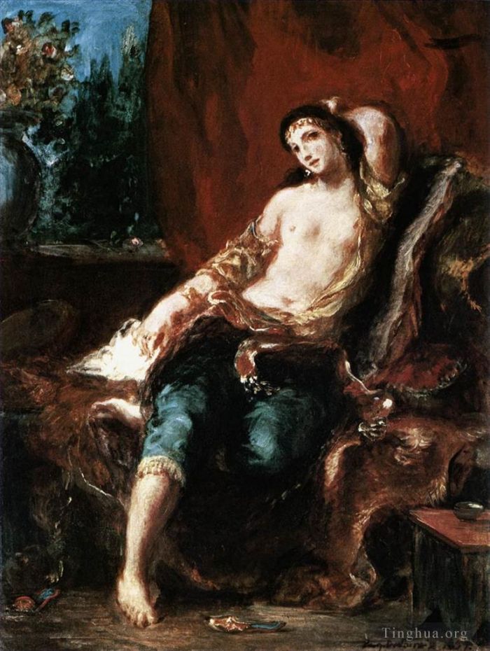 欧仁·德拉克罗瓦 的油画作品 -  《宫女》