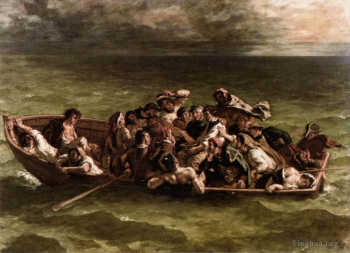 欧仁·德拉克罗瓦 的油画作品 -  《唐璜沉船》
