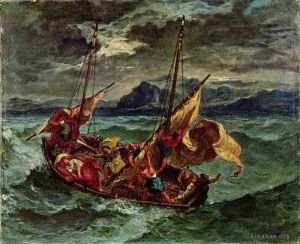 艺术家欧仁·德拉克罗瓦作品《基督在加利利海上,1854》