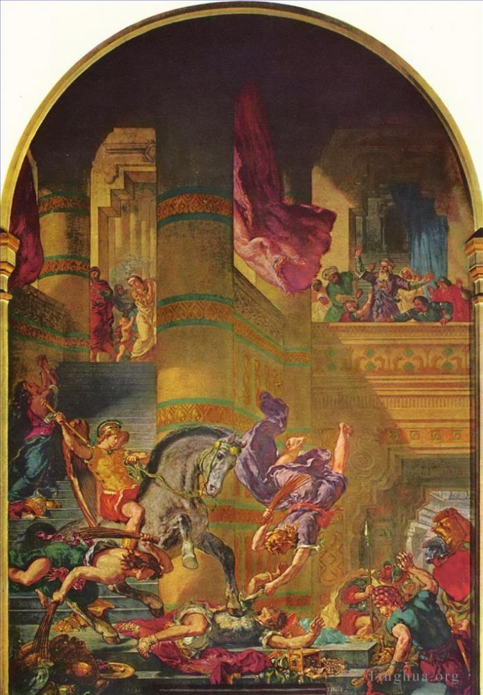 欧仁·德拉克罗瓦 的油画作品 -  《驱逐赫利奥多鲁斯,1861》
