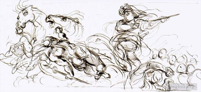 欧仁·德拉克罗瓦 的各类绘画作品 -  《为战争金库而研究》