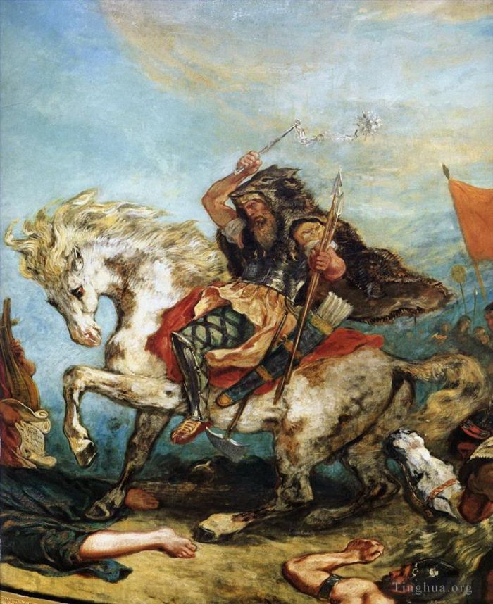 欧仁·德拉克罗瓦 的各类绘画作品 -  《匈奴王阿提拉》