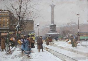 艺术家欧仁·加利安·拉瑞作品《巴士底广场》