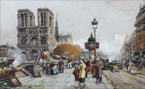 艺术家欧仁·加利安·拉瑞作品《巴黎圣母院》