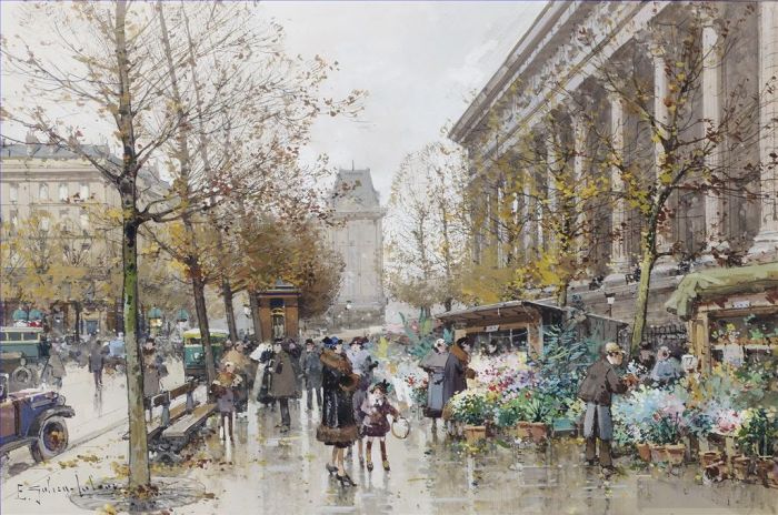 欧仁·加利安·拉瑞 的各类绘画作品 -  《巴黎鲜花进行曲》