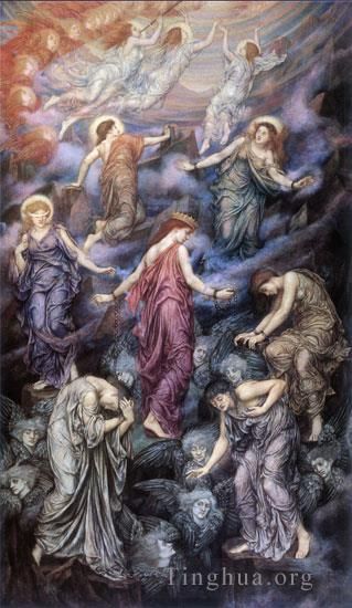 伊芙琳·德·摩根 的油画作品 -  《天国》