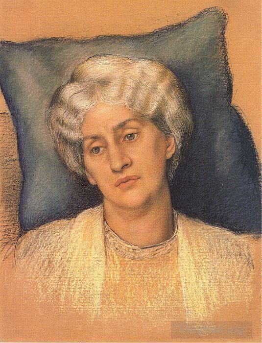 伊芙琳·德·摩根 的各类绘画作品 -  《简·莫里斯为《沙漏》研究的肖像》