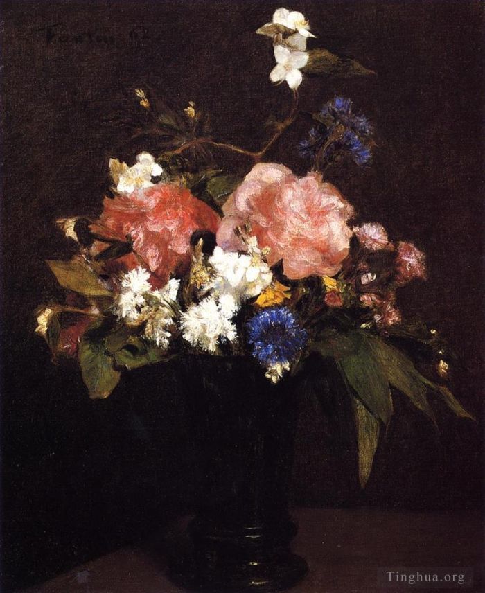 亨利·方坦·拉图尔 的油画作品 -  《花7》
