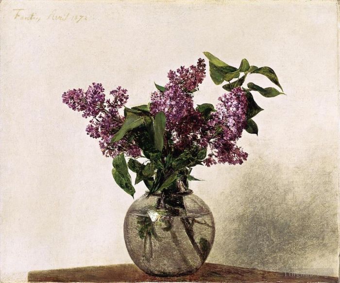 亨利·方坦·拉图尔 的油画作品 -  《紫丁香》