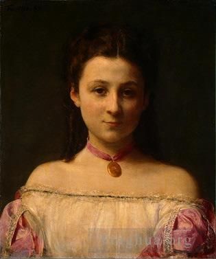 亨利·方坦·拉图尔 的油画作品 -  《菲茨·詹姆斯小姐,1867》