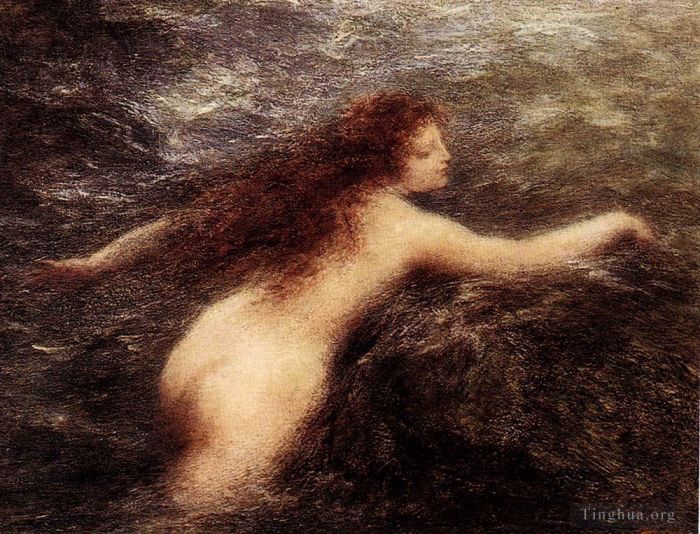 亨利·方坦·拉图尔 的油画作品 -  《奈亚德》