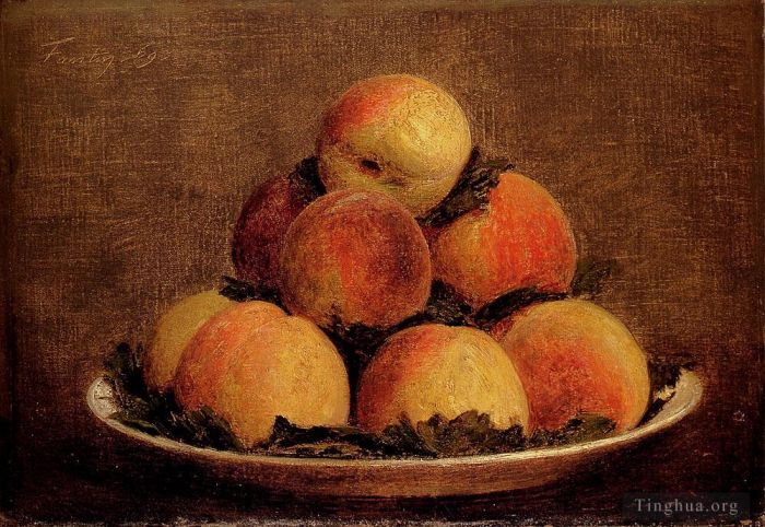 亨利·方坦·拉图尔 的油画作品 -  《桃子》