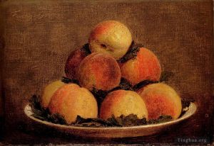 艺术家亨利·方坦·拉图尔作品《桃子》