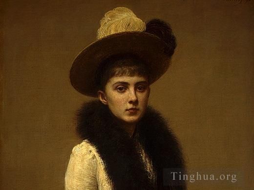 亨利·方坦·拉图尔 的油画作品 -  《索尼娅肖像,189detail1》